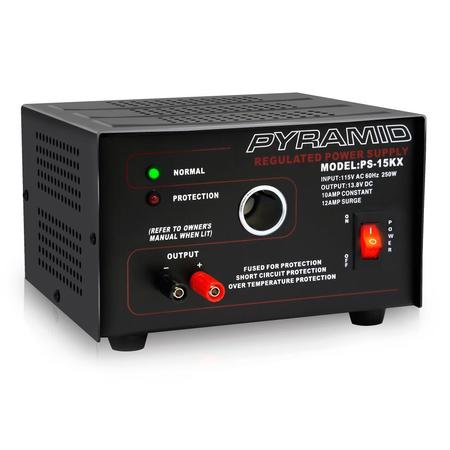 PYRAMID AC to DC Converter, 115V AC to 13.8V DC, 60 Hz PS15K.5